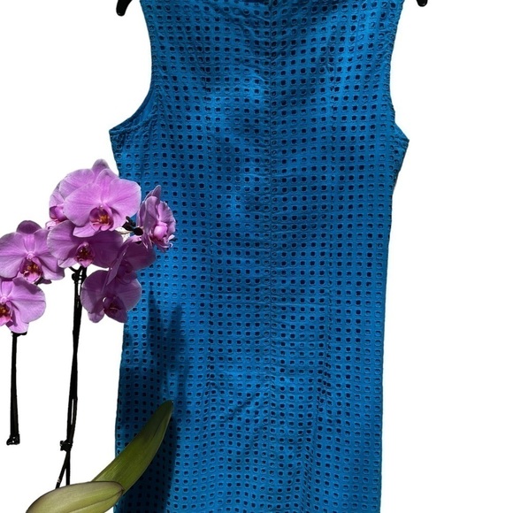 Alfred Sung Eyelet Sleeveless Shift Dress NWT - Picture 2 of 12